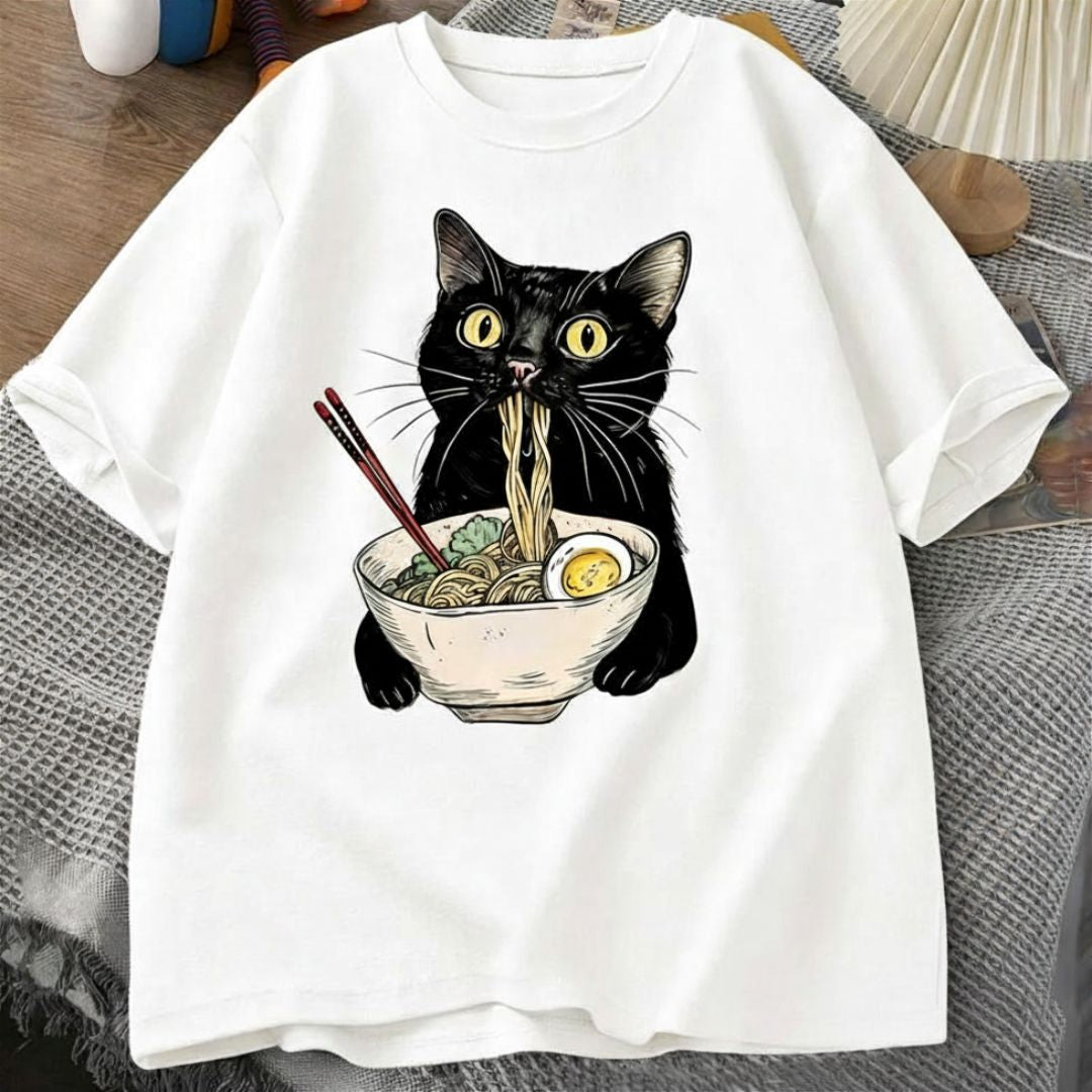 Cat Ramen Graphic Tee