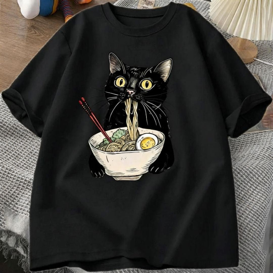 Cat Ramen Graphic Tee