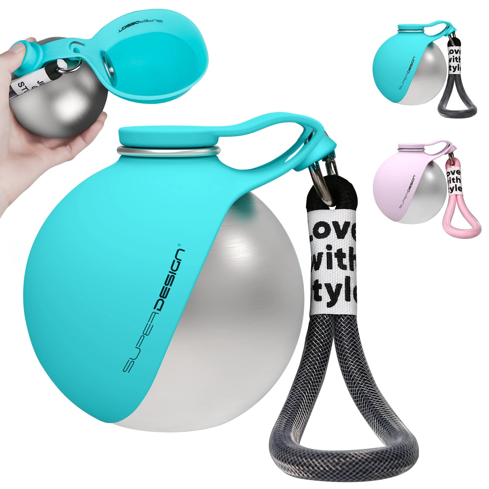 Portable Dog Water Bottle with Bowl