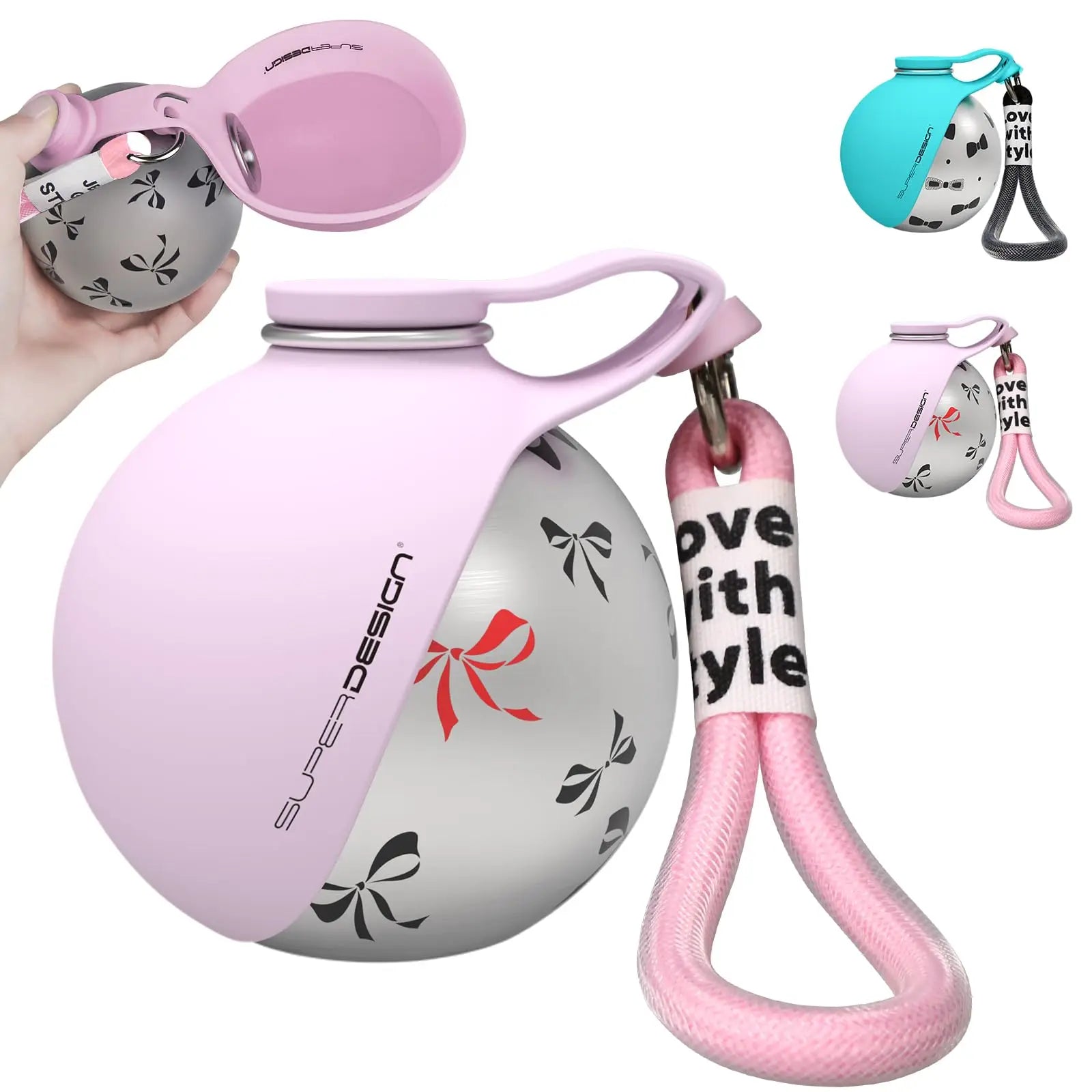 Portable Dog Water Bottle with Bowl