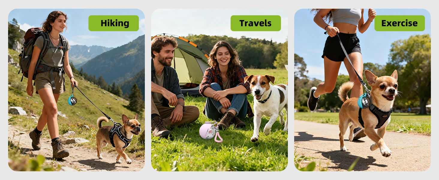 Portable Dog Water Bottle with Bowl