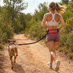 Hands-Free Running Leash with Waist Bag