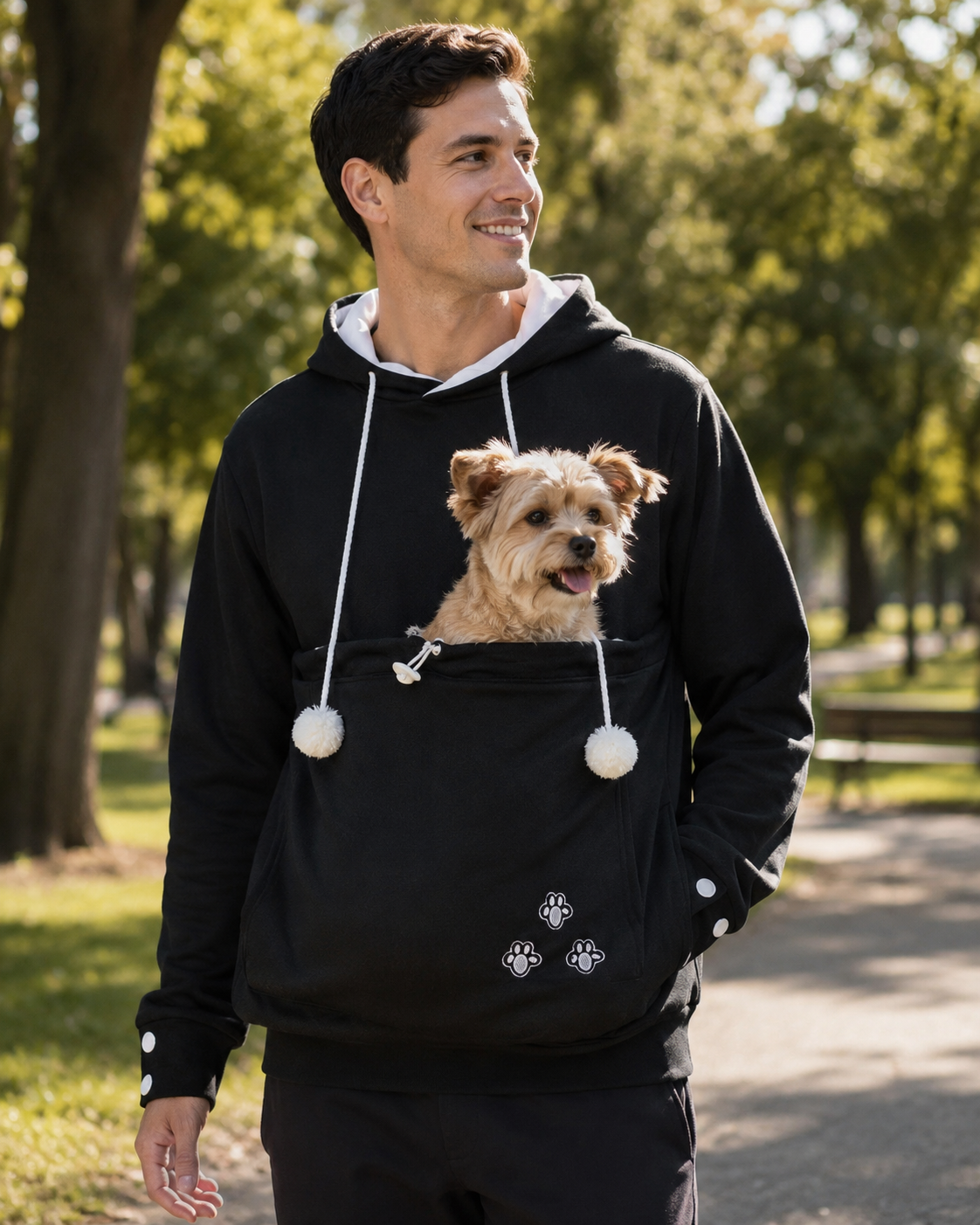 Fleece Pocket Hoodie for Pet Parents
