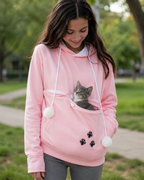 Fleece Pocket Hoodie for Pet Parents