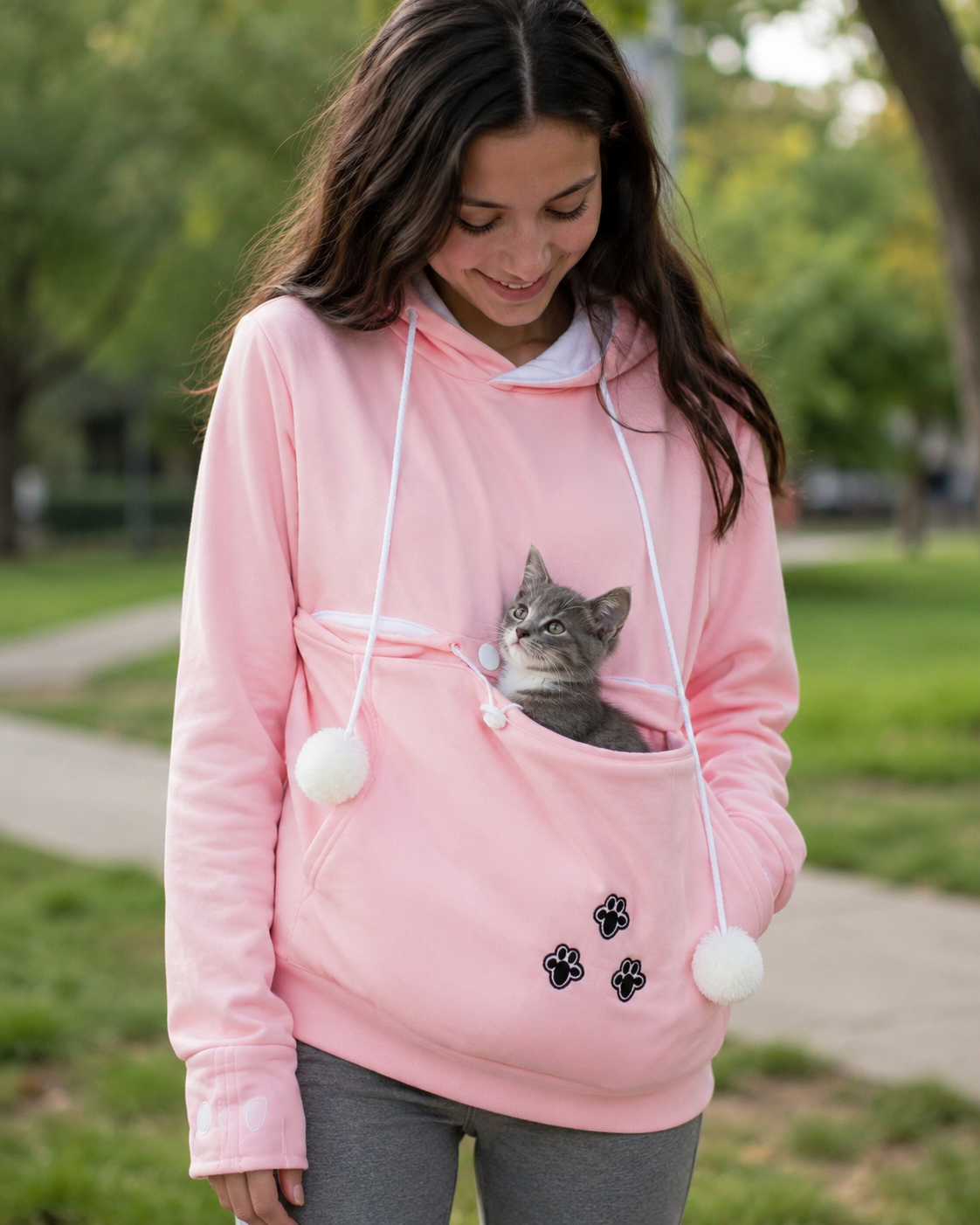 Fleece Pocket Hoodie for Pet Parents