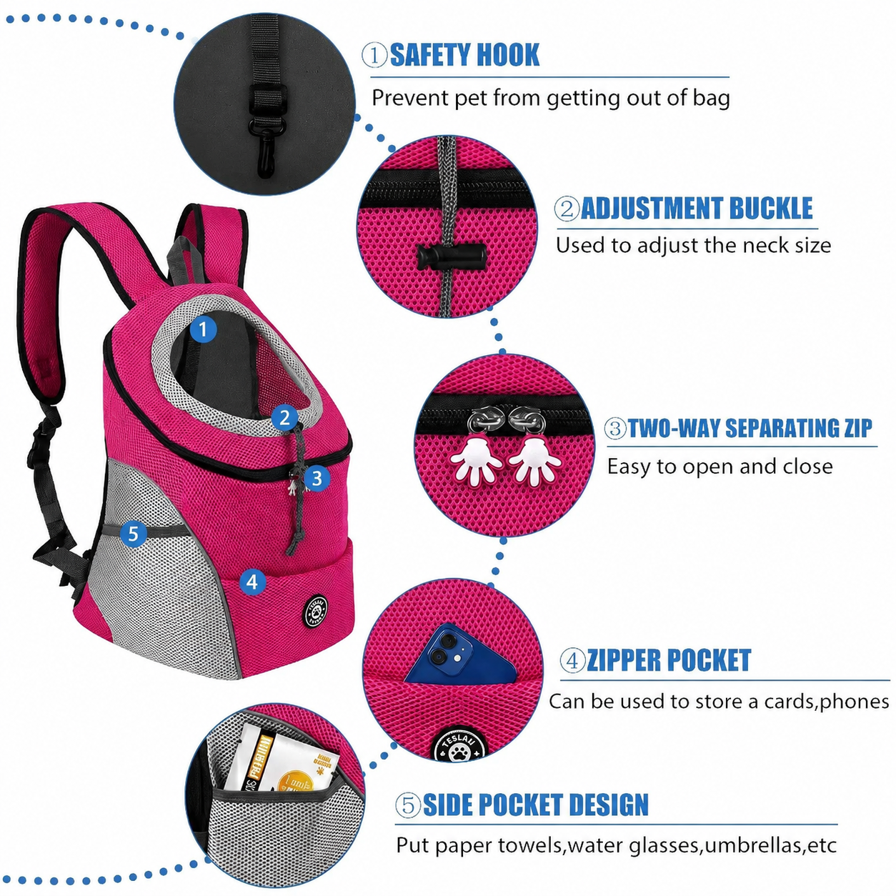 Front-or-Back Pet Carrier Backpack