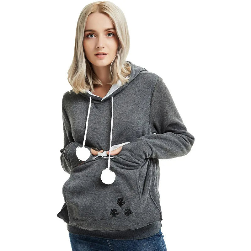Fleece Pocket Hoodie for Pet Parents
