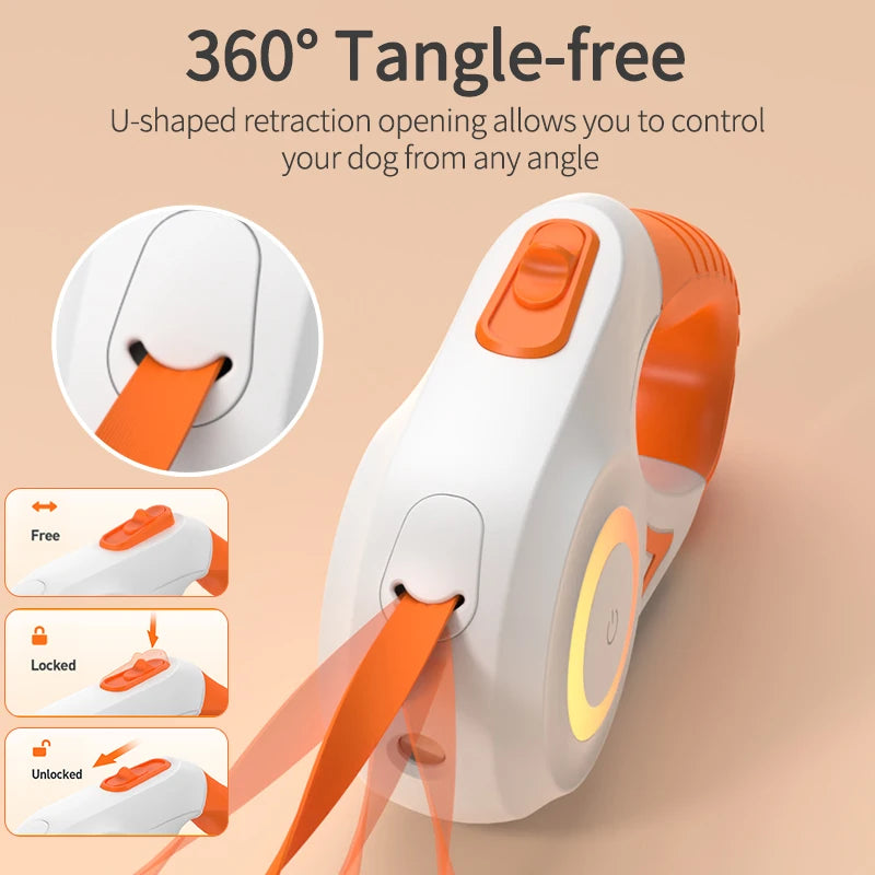 ROJECO LED Retractable Dog Leash