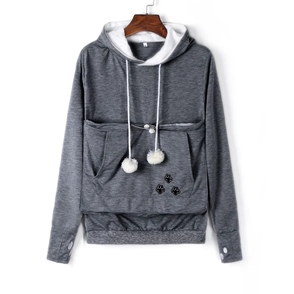 Fleece Pocket Hoodie for Pet Parents