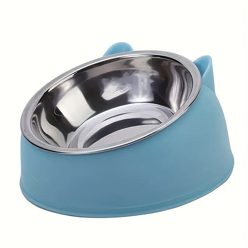 Inclined Pet Bowl with Ear Design