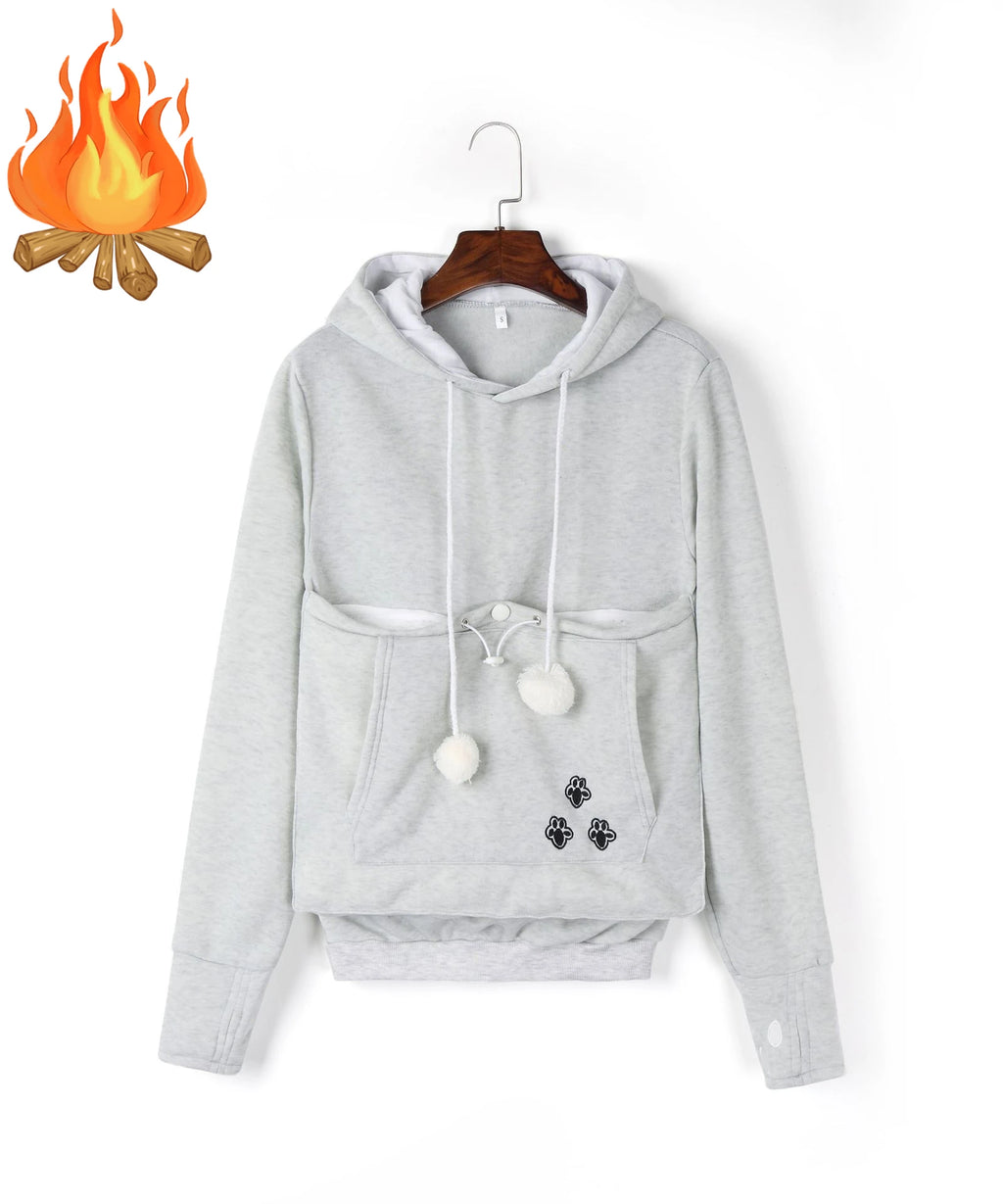 Fleece Pocket Hoodie for Pet Parents