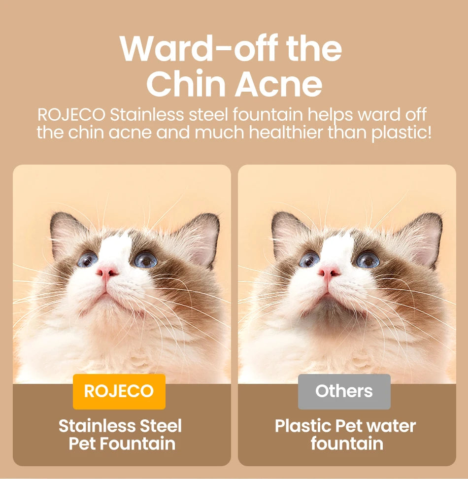 ROJECO Stainless Steel Cat Fountain