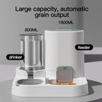 Gravity-Fed Pet Feeder & Water Dispenser
