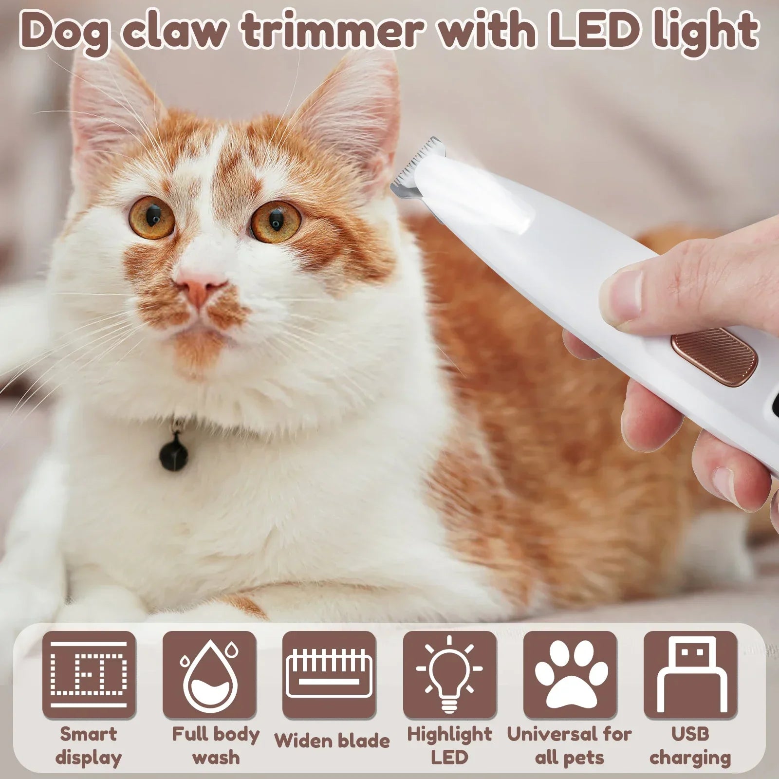 Waterproof LED Paw Trimmer
