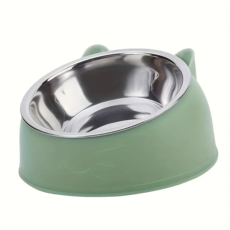 Inclined Pet Bowl with Ear Design
