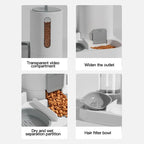 Gravity-Fed Pet Feeder & Water Dispenser