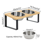 Elevated Tilted Cat Bowl Stand