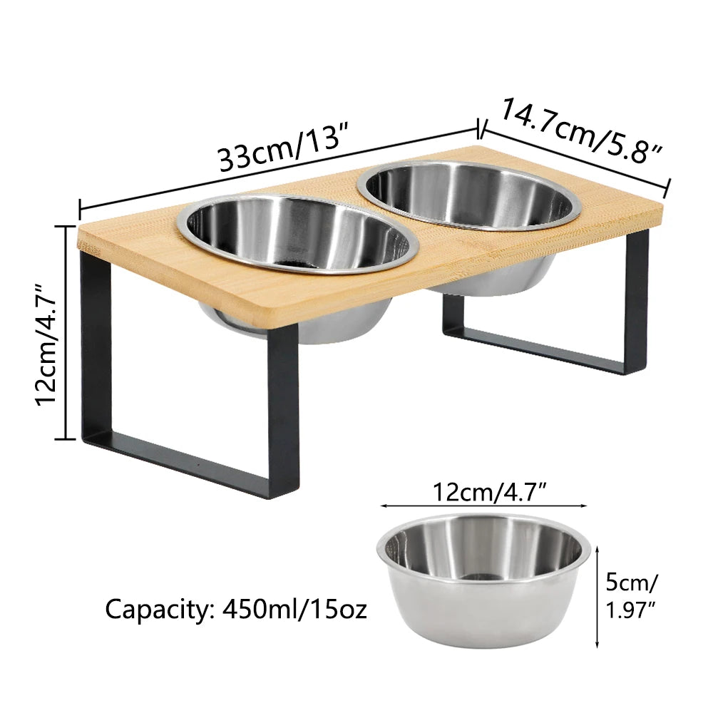 Elevated Tilted Cat Bowl Stand