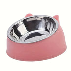 Inclined Pet Bowl with Ear Design