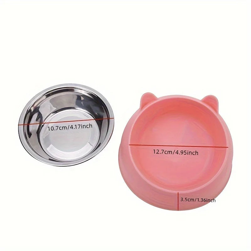 Inclined Pet Bowl with Ear Design