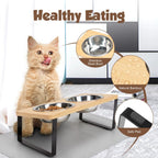 Elevated Tilted Cat Bowl Stand