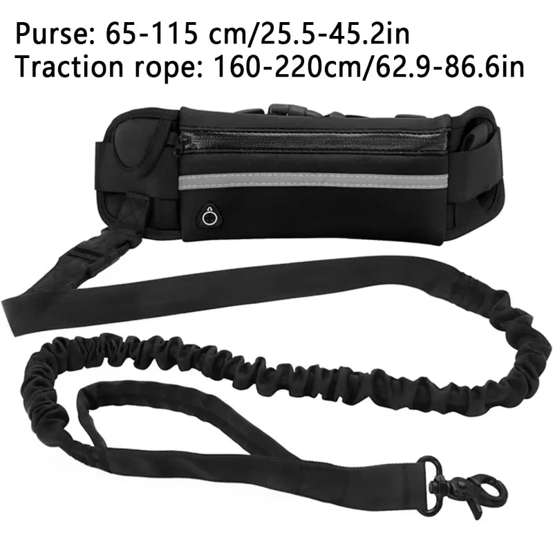 Hands-Free Running Leash with Waist Bag