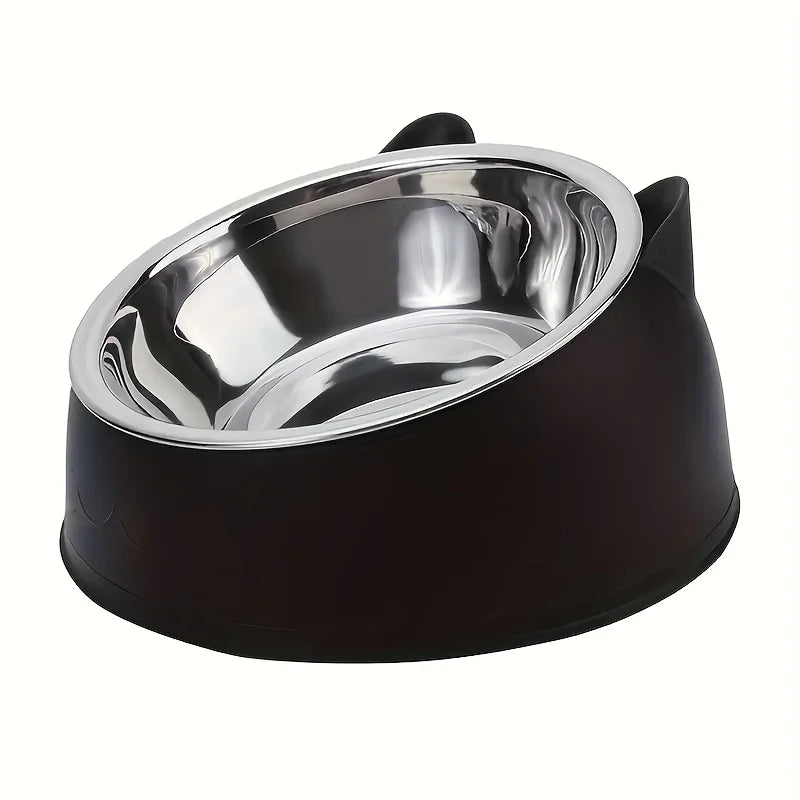 Inclined Pet Bowl with Ear Design
