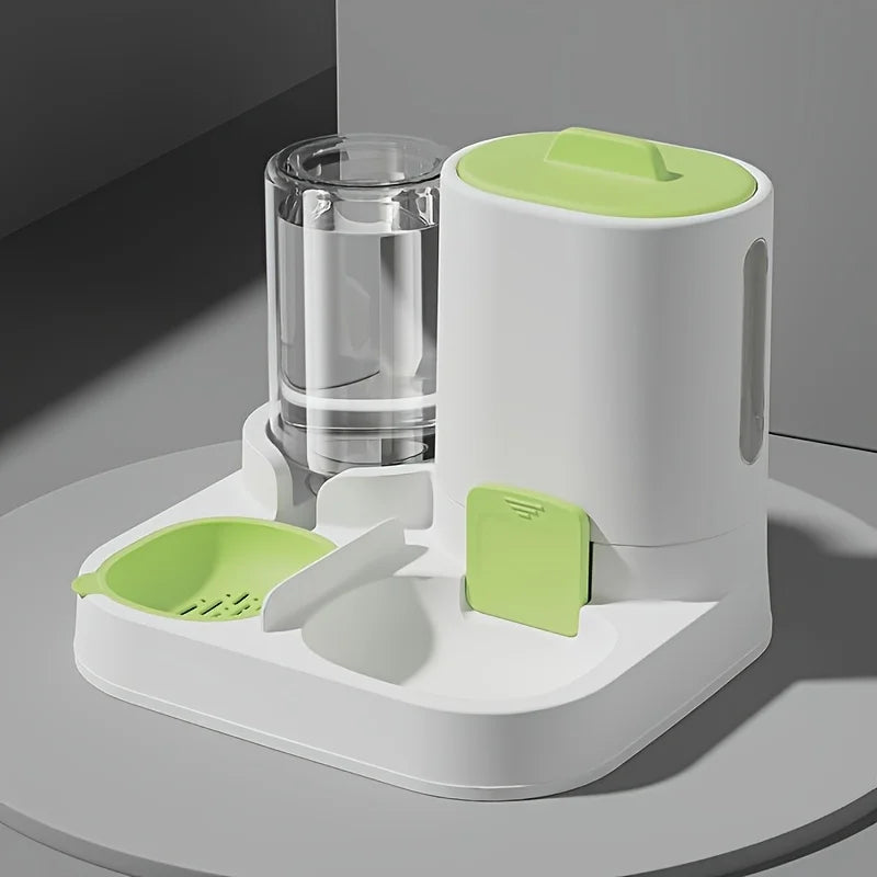 Gravity-Fed Pet Feeder & Water Dispenser