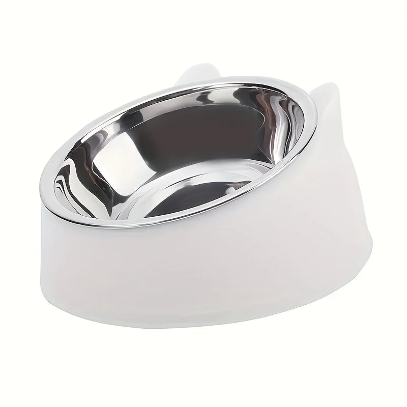 Inclined Pet Bowl with Ear Design