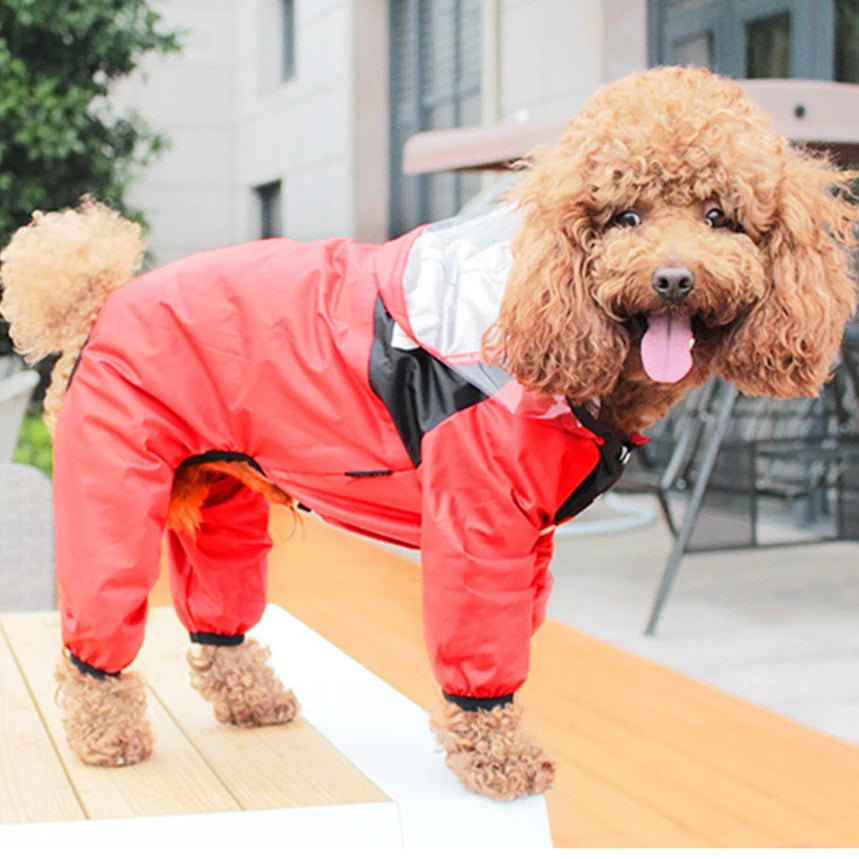 Hooded Waterproof Dog Jumpsuit