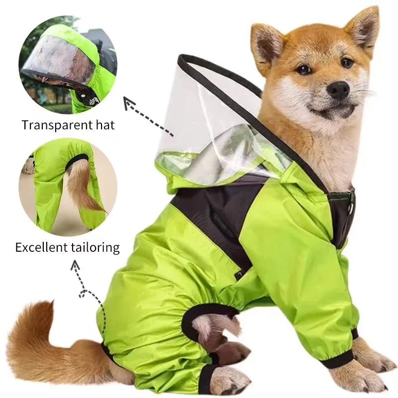Hooded Waterproof Dog Jumpsuit