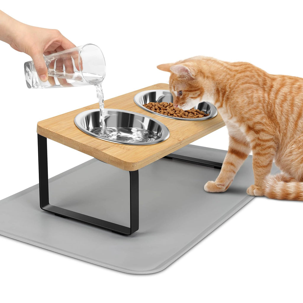 Elevated Tilted Cat Bowl Stand