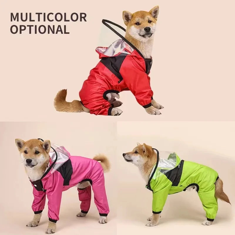 Hooded Waterproof Dog Jumpsuit