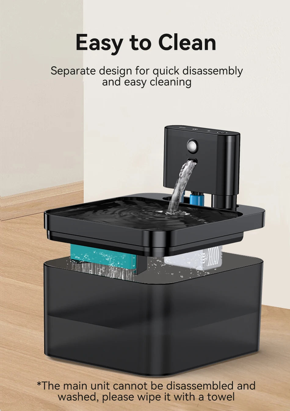 ROJECO Wireless Water Fountain