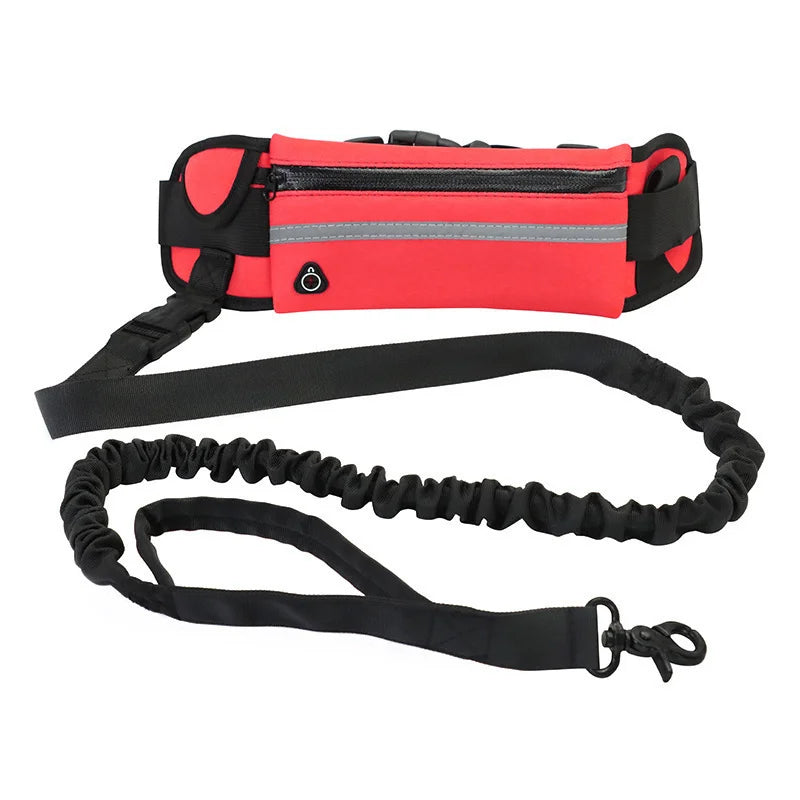 Hands-Free Running Leash with Waist Bag
