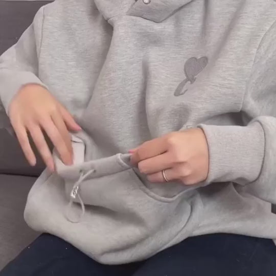 Fleece Pocket Hoodie for Pet Parents
