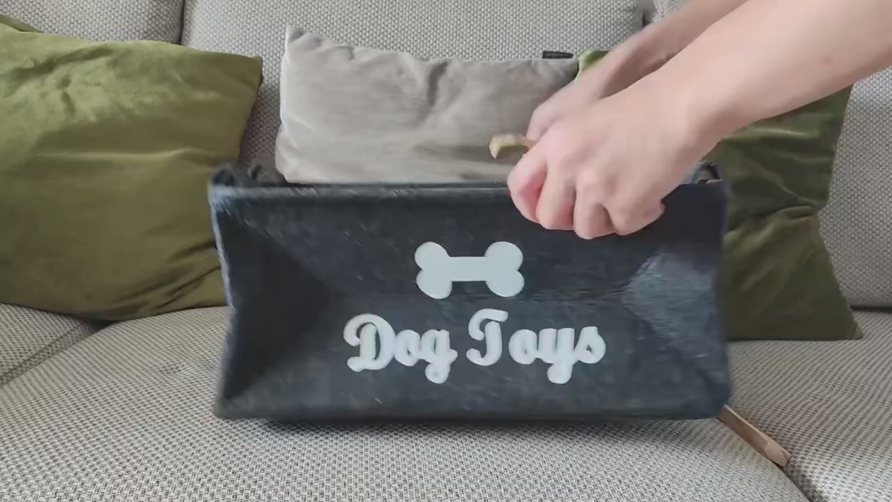 Felt Pet Toy Storage Box